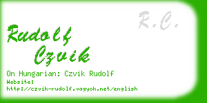 rudolf czvik business card